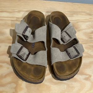 Birkenstock Womens Tan suede leather sandals 39